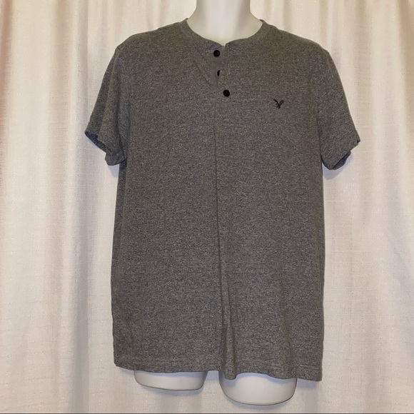 Men’s American Eagle outfitters Gray Henley T-shirt large - Picture 3 of 15